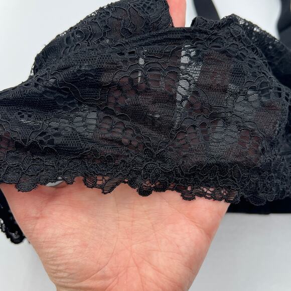 Intimately Free Free People | Whimsygoth Black Lacy Bralette Bra Cuttout Back S - Picture 3 of 6